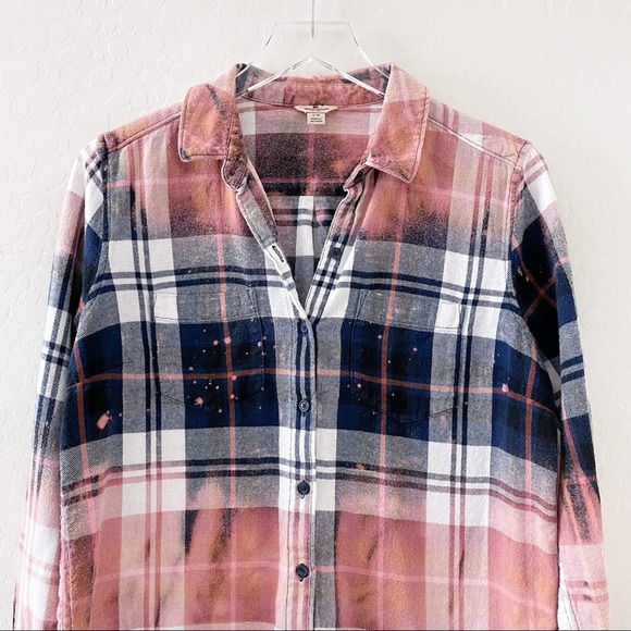 Woolrich Tops - Woolrich Bleached Upcycled Flannel
